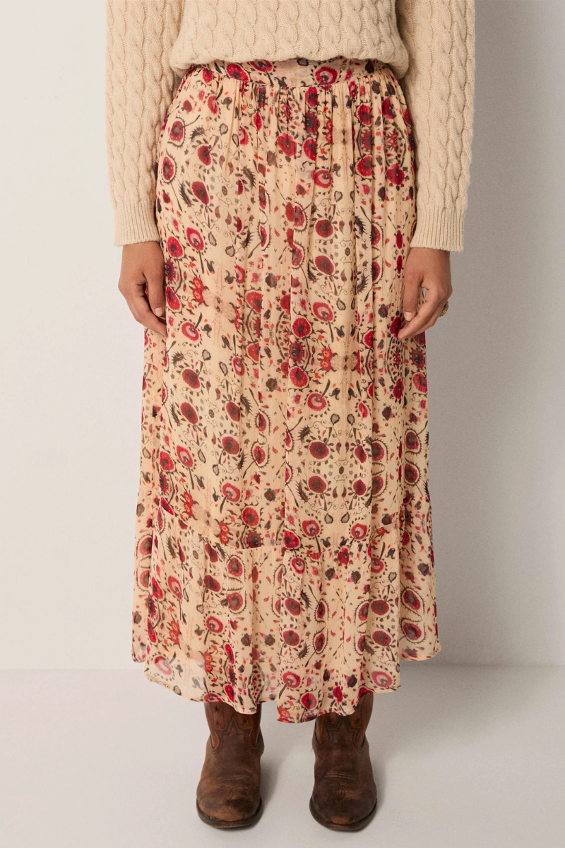 Maison Hotel | Simone Skirt | Coquelicot Coquillage