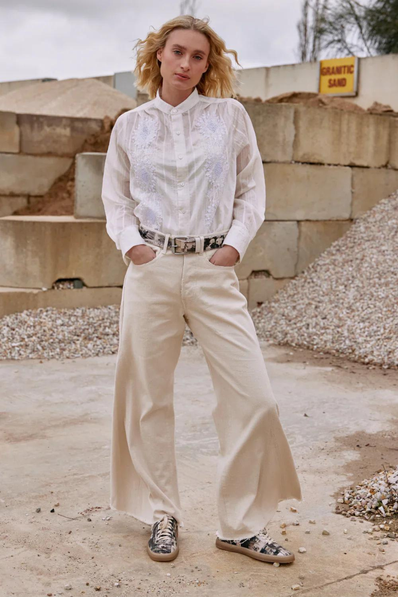 Maud Dainty - Fedrora Jeans - Cream