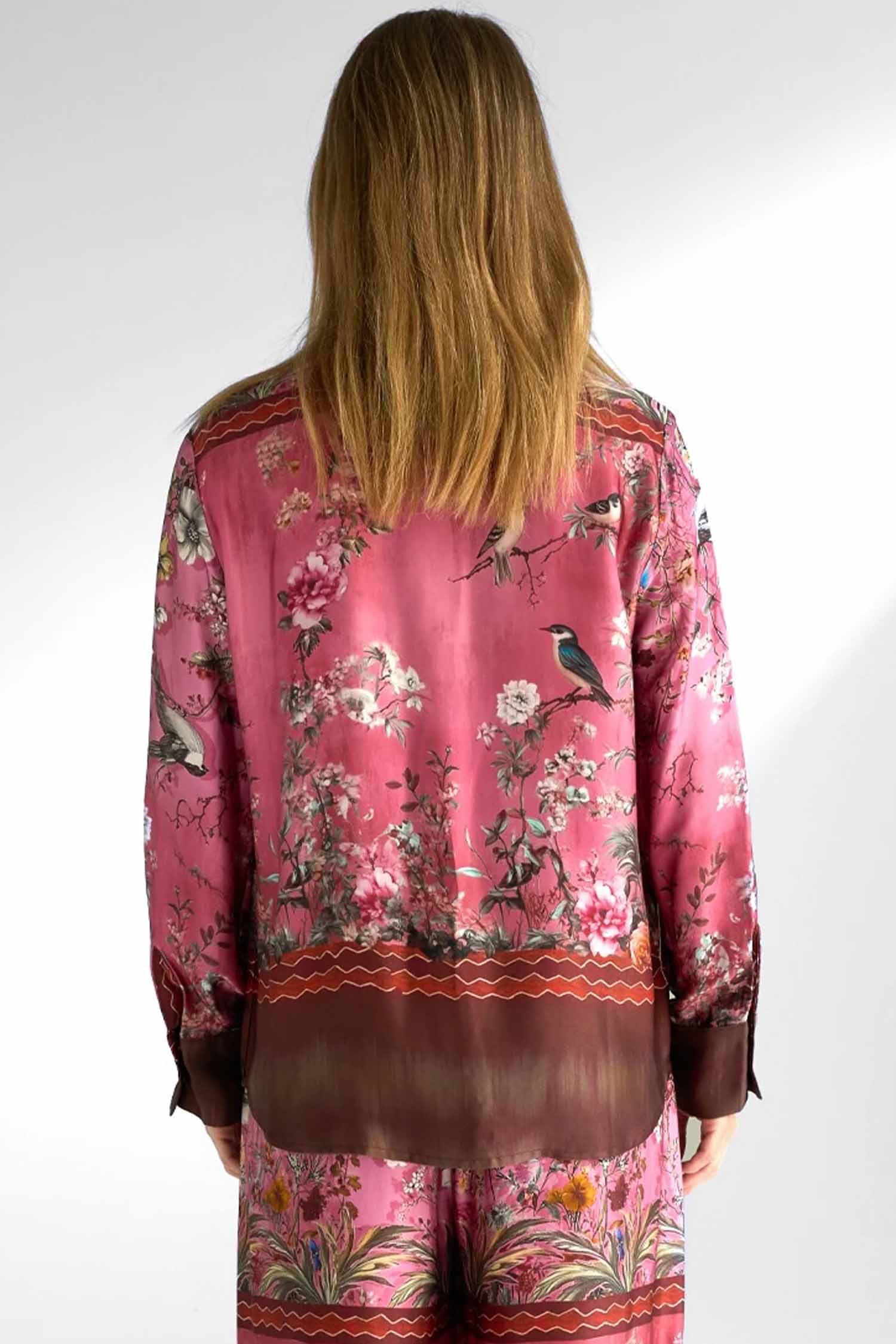 Miss Goodlife | Cherry Blossom Blouse | Rose/Chocolate