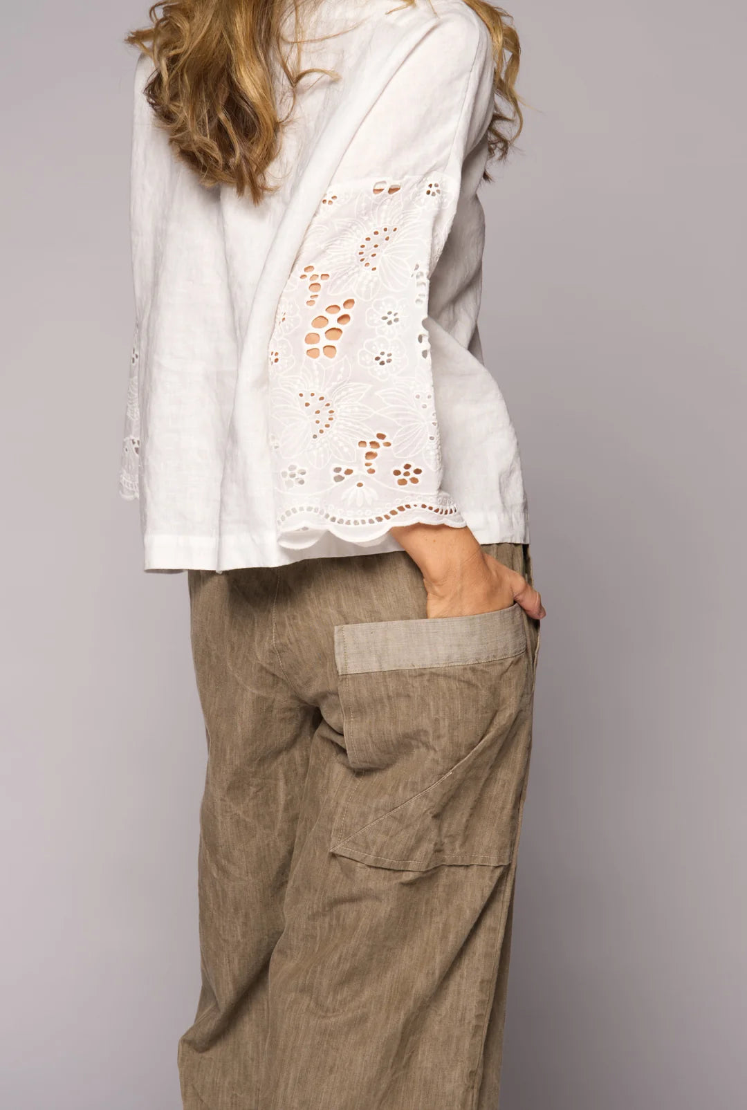 Muse | Alira Denim Pants | Khaki