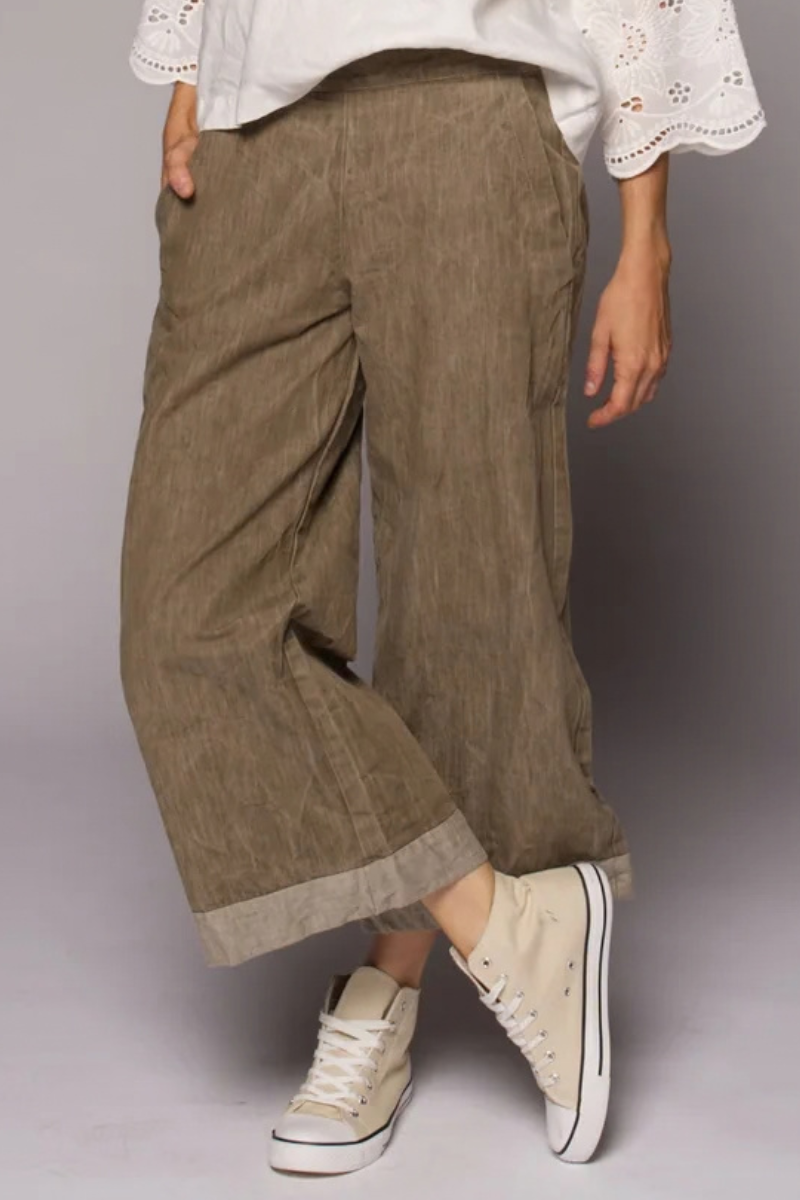 Muse | Alira Denim Pants | Khaki