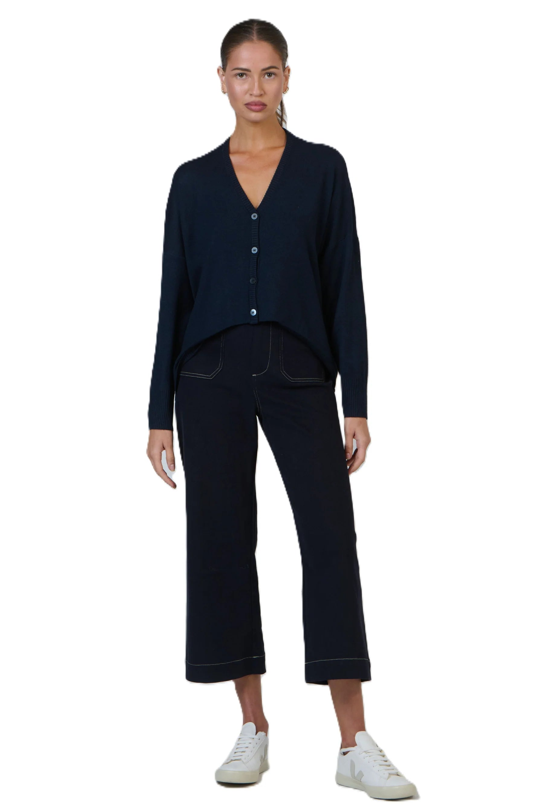 Namastai | V Neck Button Up Cardigan | Blue