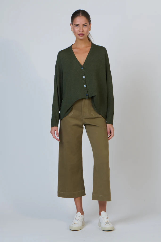 Namastai | V Neck Button up Cardigan | Sludge