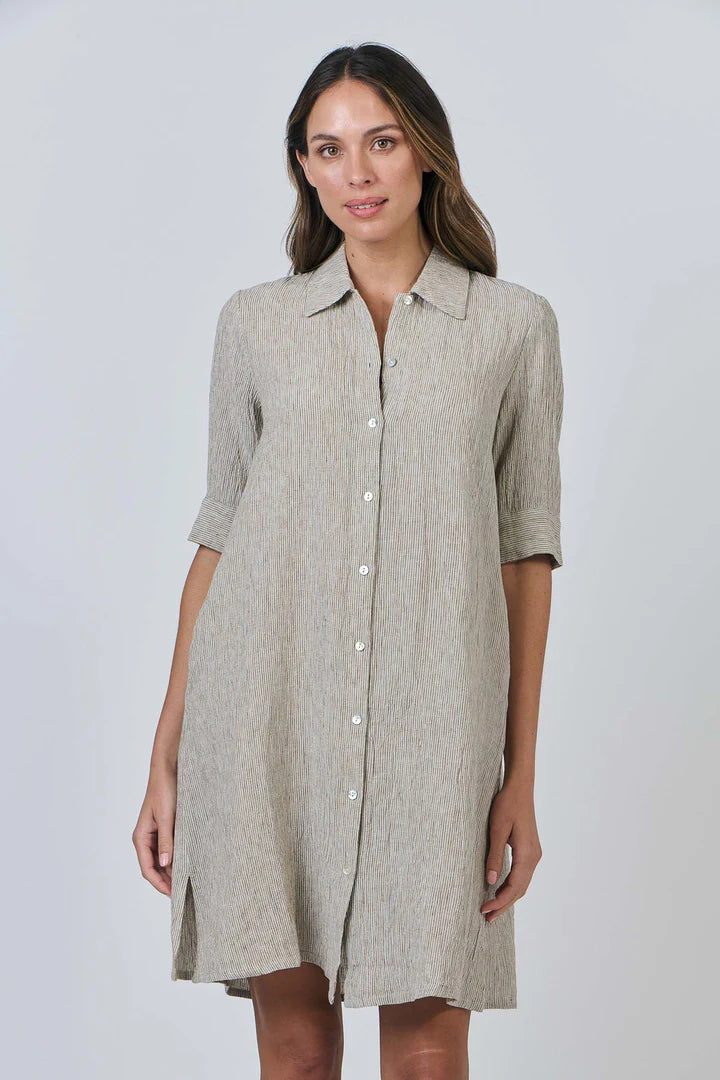 Naturals | Button Through Dress with Collar | Blister