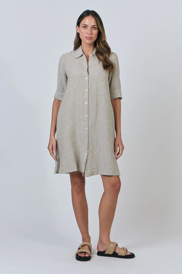 Naturals | Button Through Dress with Collar | Blister