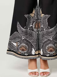 Once Was I Willow Half Elastic Waist Pants I Onyx Casablanca