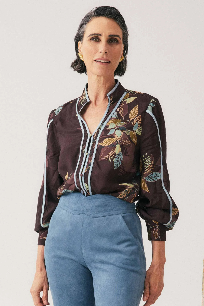 Once Was | Asher Faille Shirt | Ember Vines