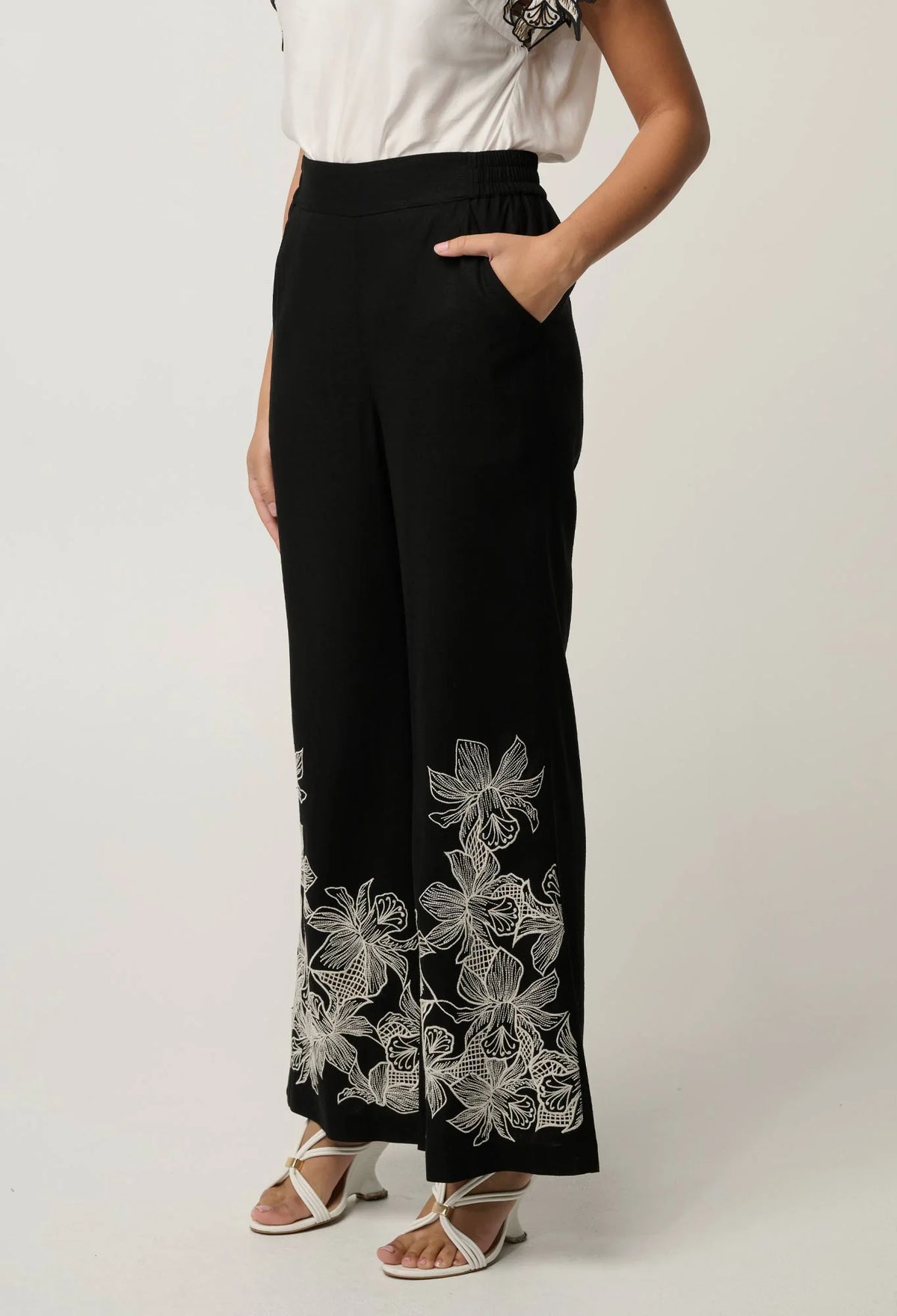 Once Was | Willow Linen Pants | Black