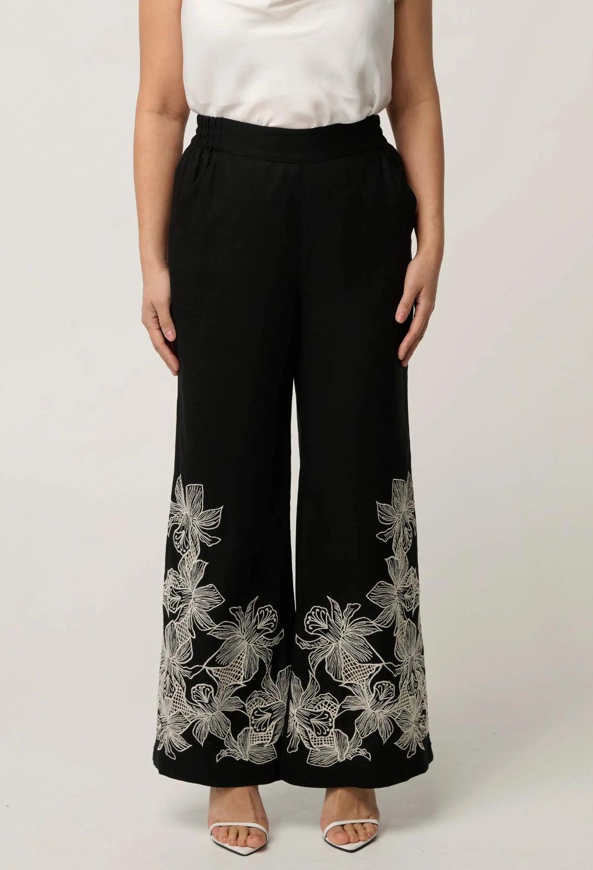 Once Was | Willow Linen Pants | Black (Petite)