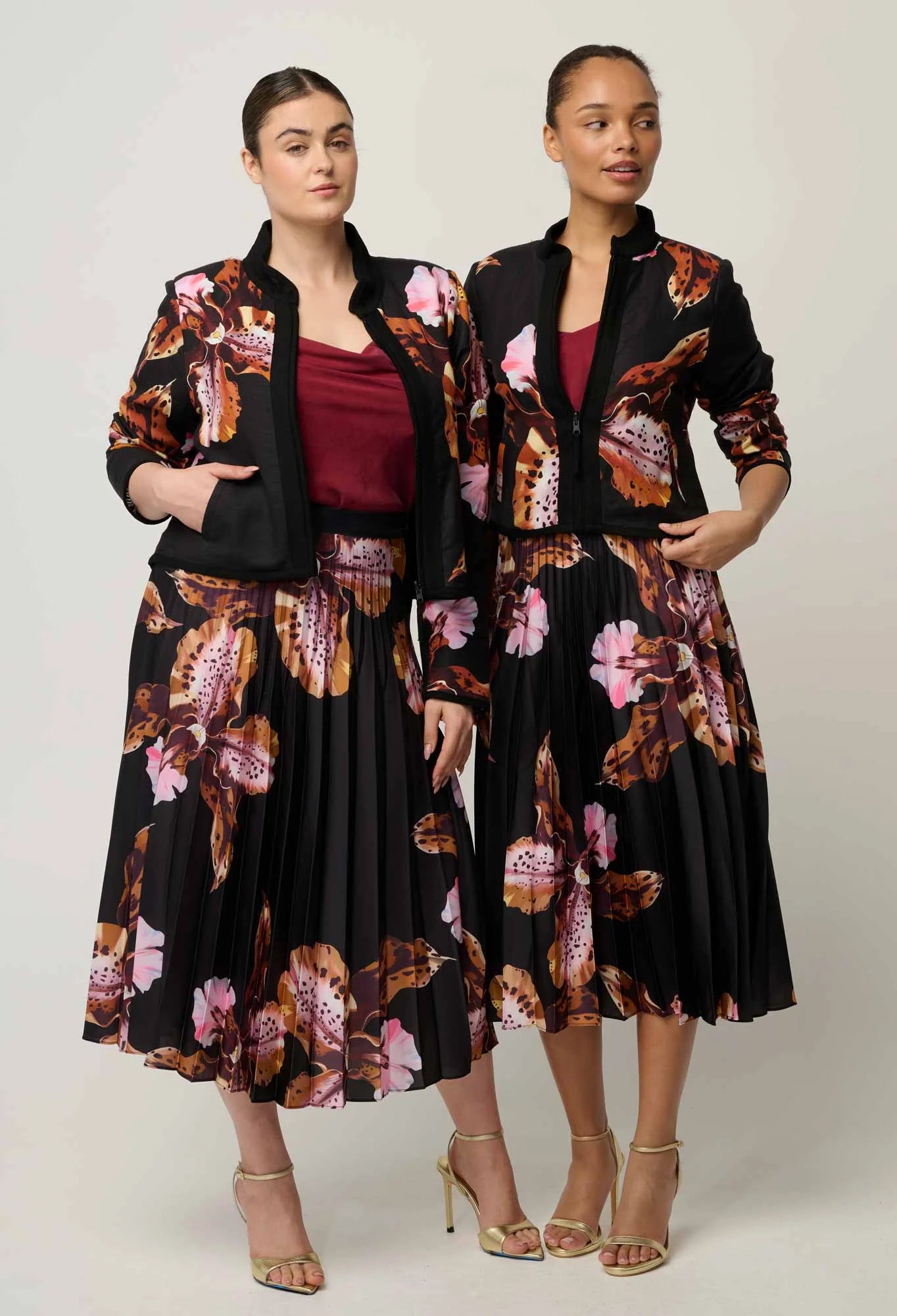 Once Was | Delray Reversible Linen Viscose Jacket | Sunset Orchid