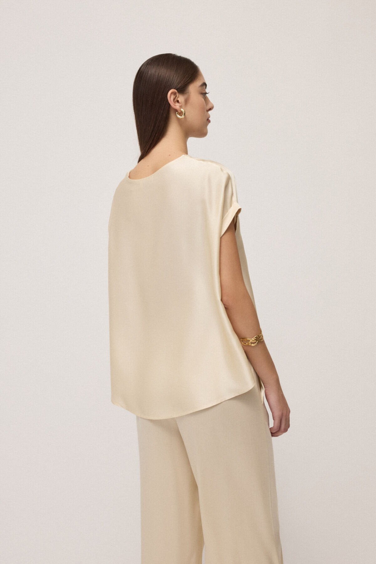 Ottod'Ame | Satin Blouse | Latte
