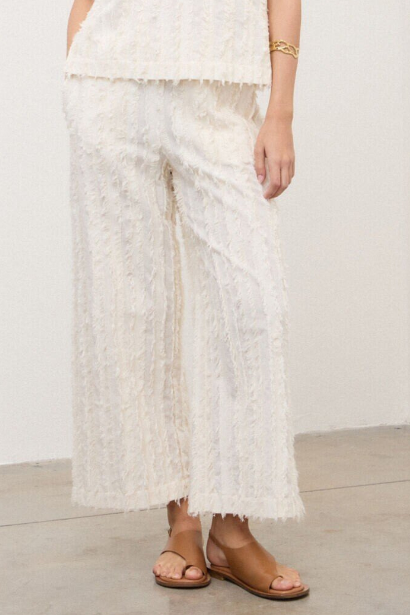 Ottod'Ame | Textured Palazzo Pants | Latte