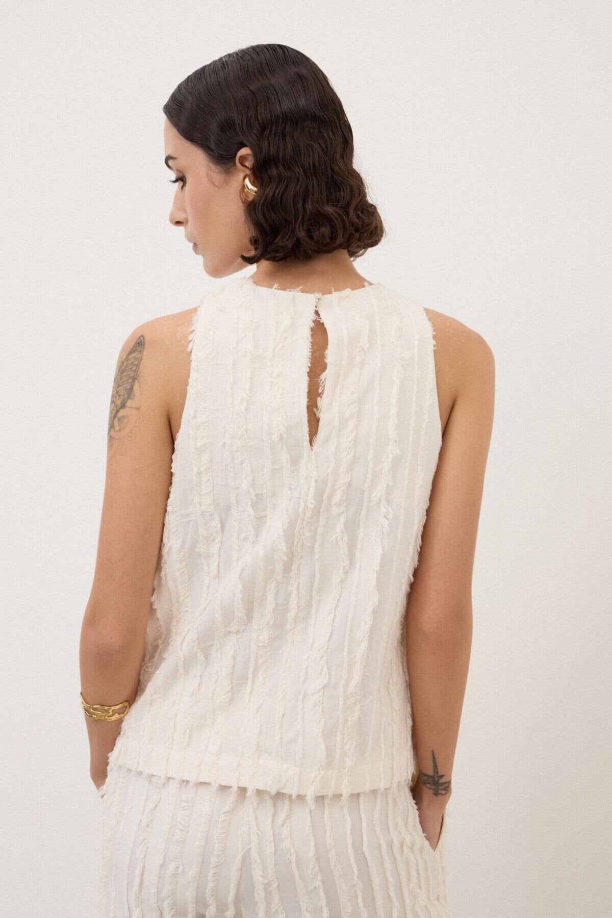 Ottod'Ame | Textured Top | Latte