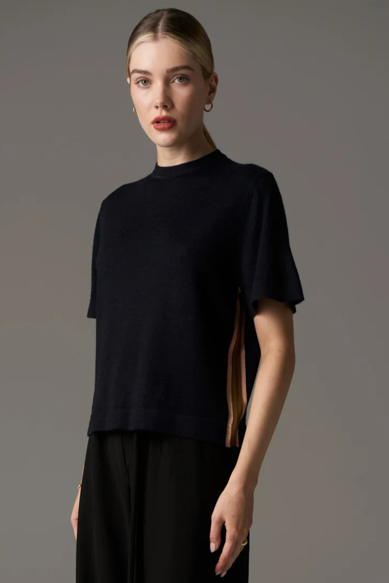 POL | Bennet Short Sleeve Knit Tee | Navy