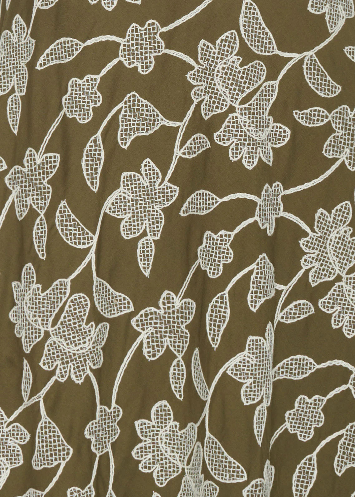 POL | Hugo Dress | Khaki Embroidery