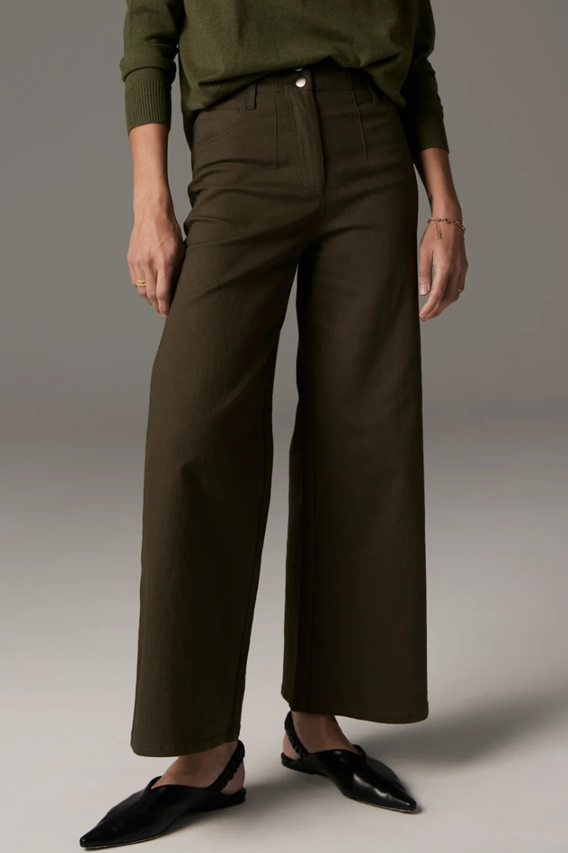 POL | Lauren Wide Leg Jean | Khaki