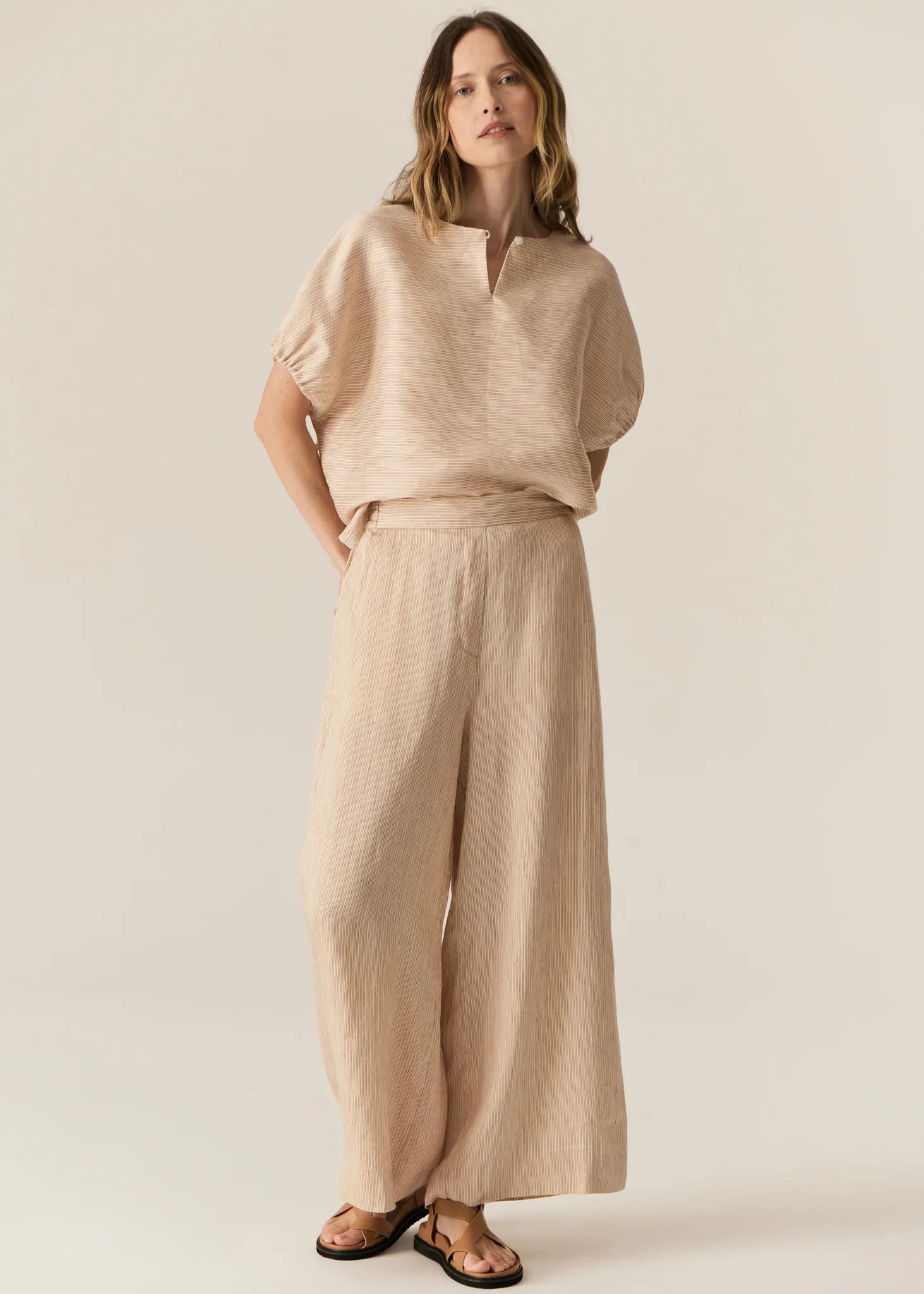 POL | Stelle Pant | Red/Natural Stripe