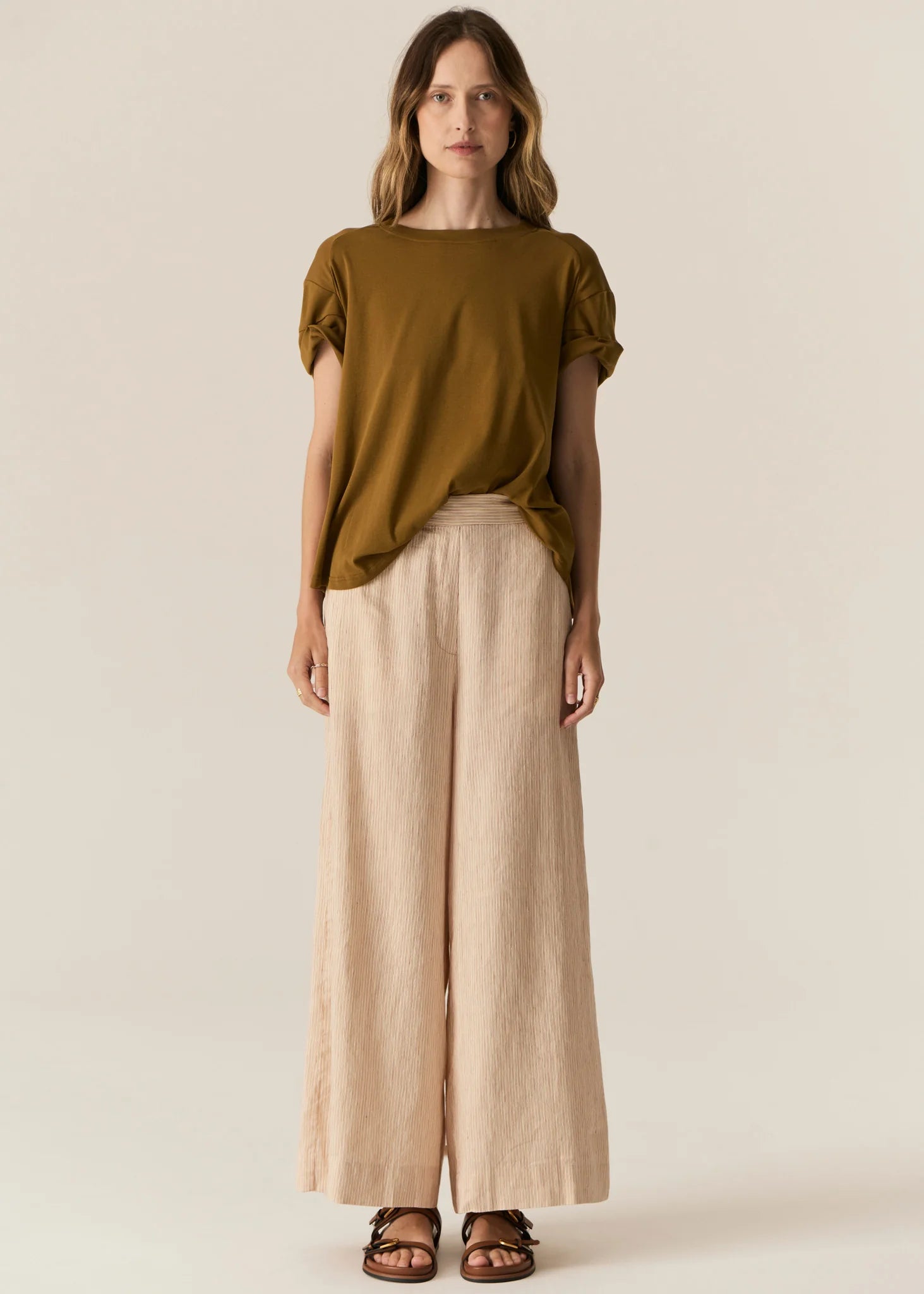POL | Stelle Pant | Red/Natural Stripe