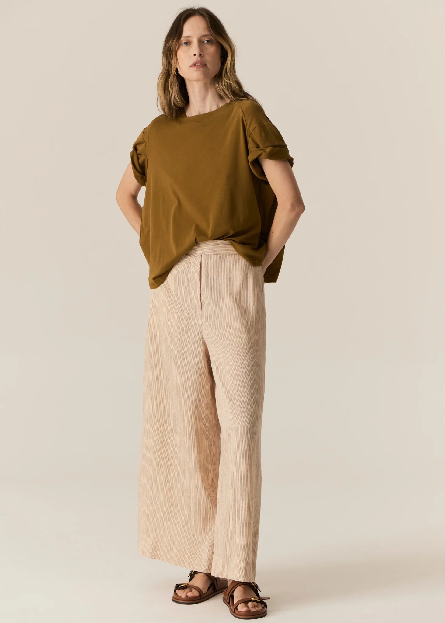 POL | Stelle Pant | Red/Natural Stripe