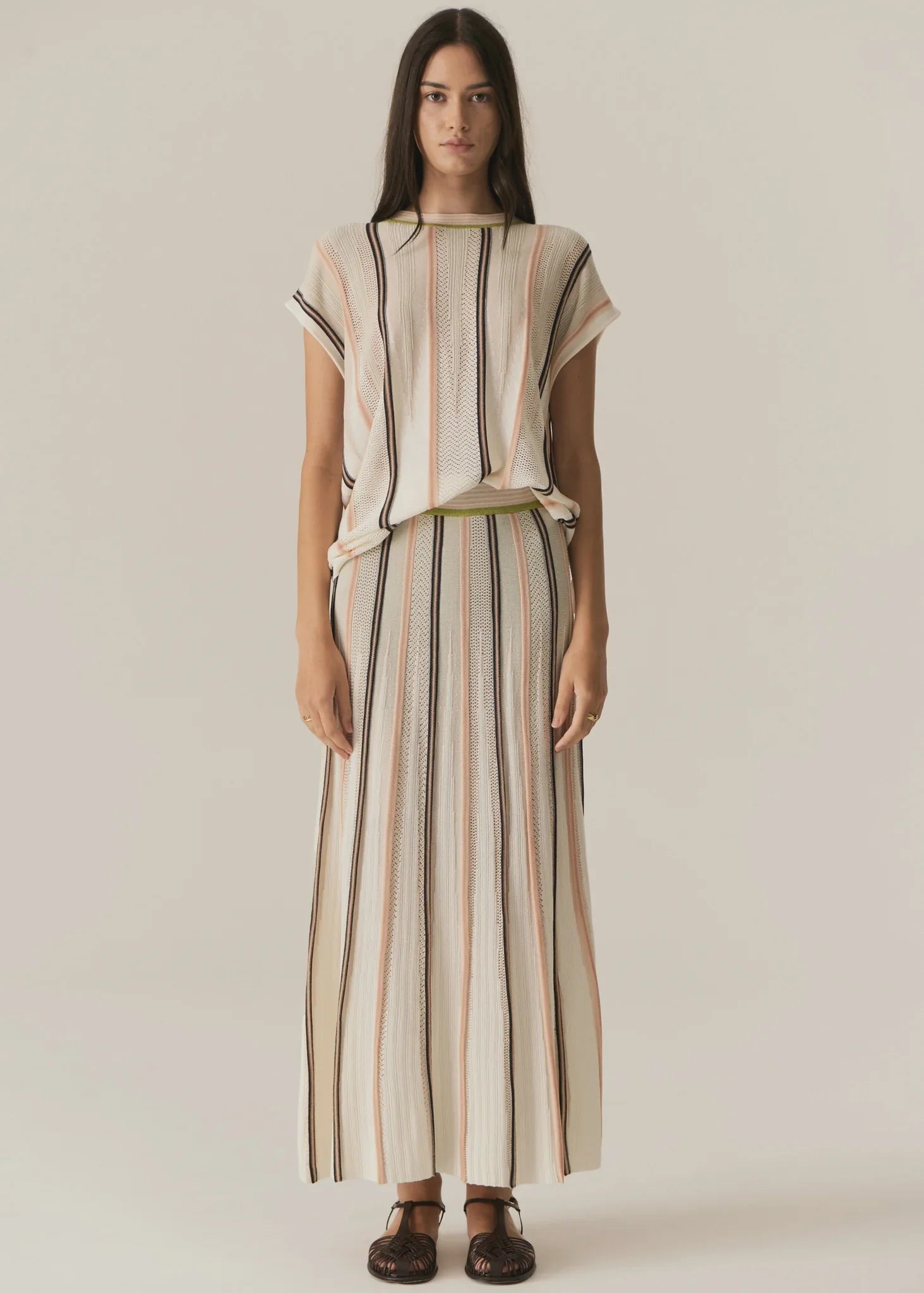 POL | Tedd Knit Skirt | Natural/Ivory