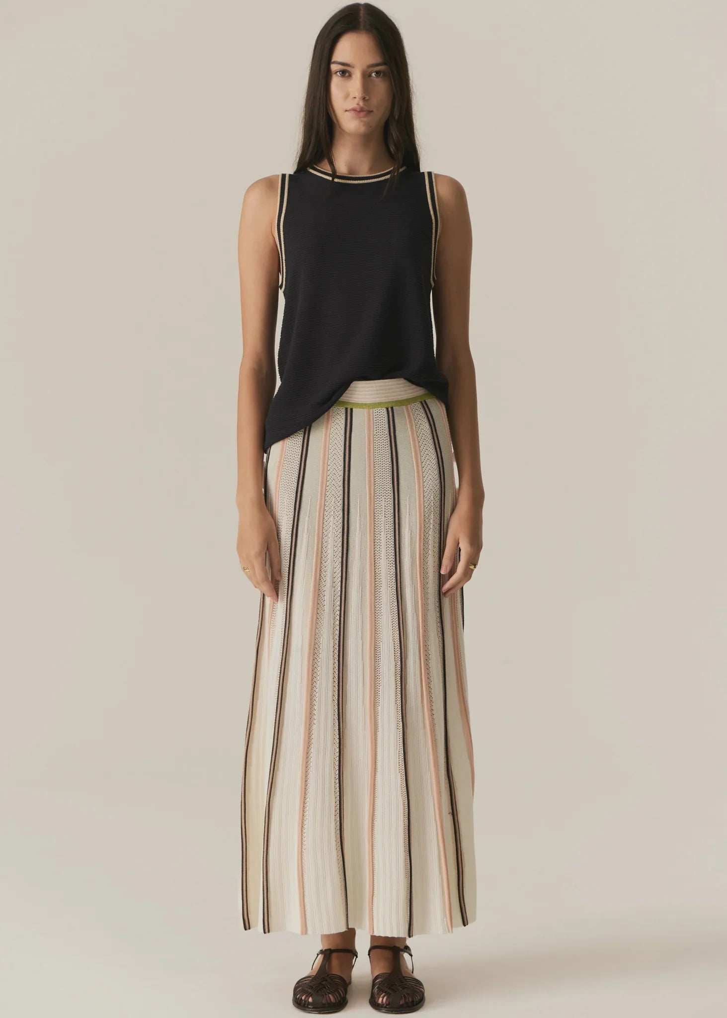 POL | Tedd Knit Skirt | Natural/Ivory