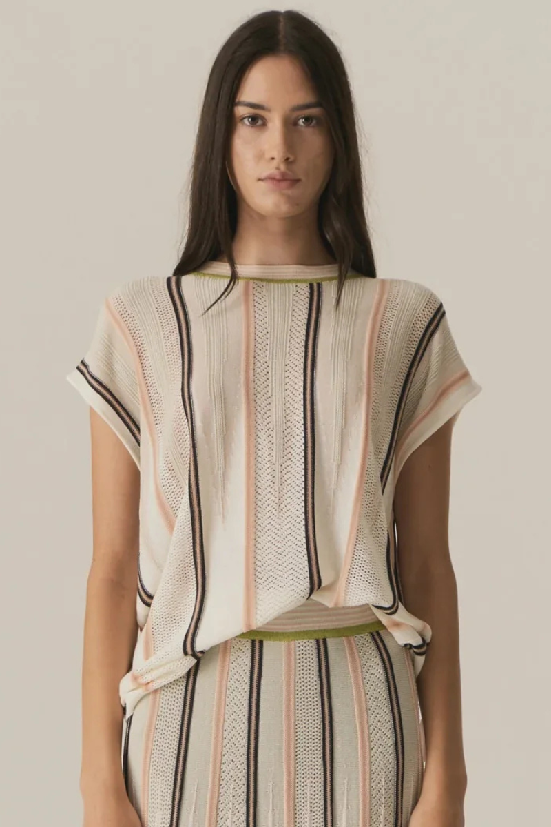 POL | Tedd Knit Tee | Natural/Ivory
