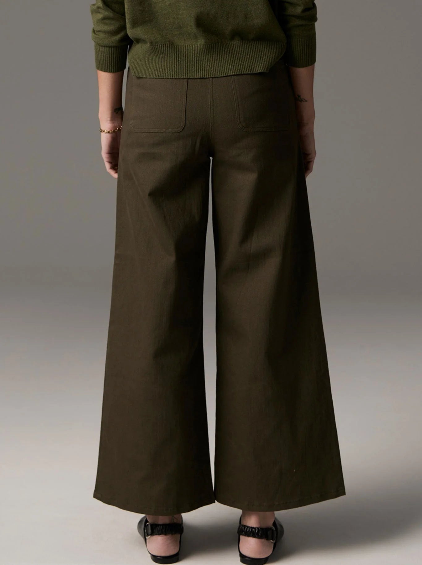 POL | Lauren Wide Leg Jean | Khaki