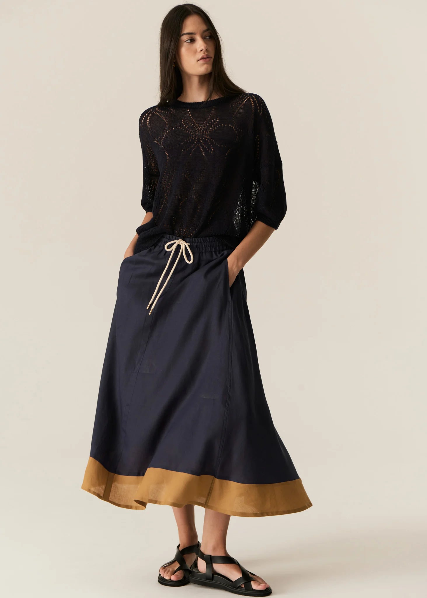 POL | Speck Skirt | Ink/Ginger