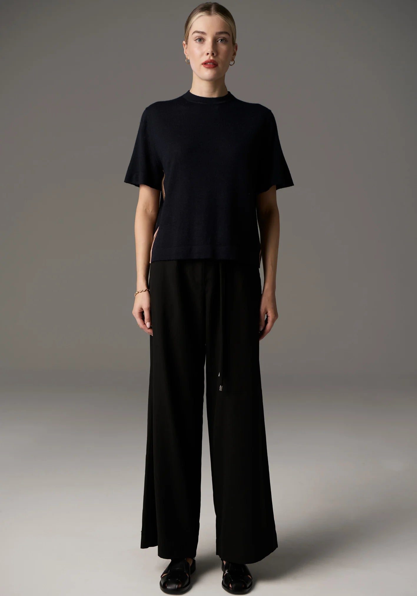 POL | Bennet Short Sleeve Knit Tee | Navy