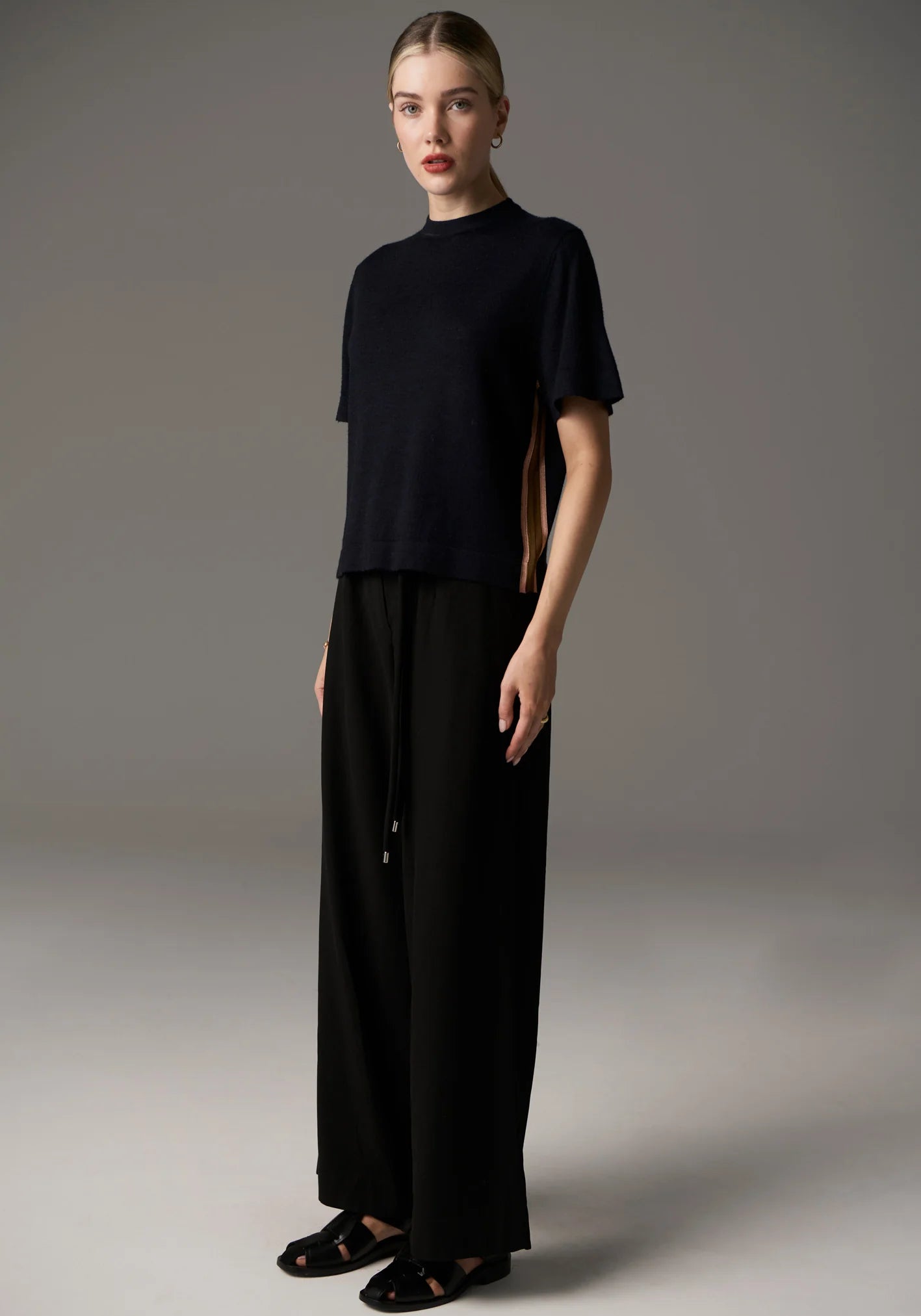 POL | Bennet Short Sleeve Knit Tee | Navy