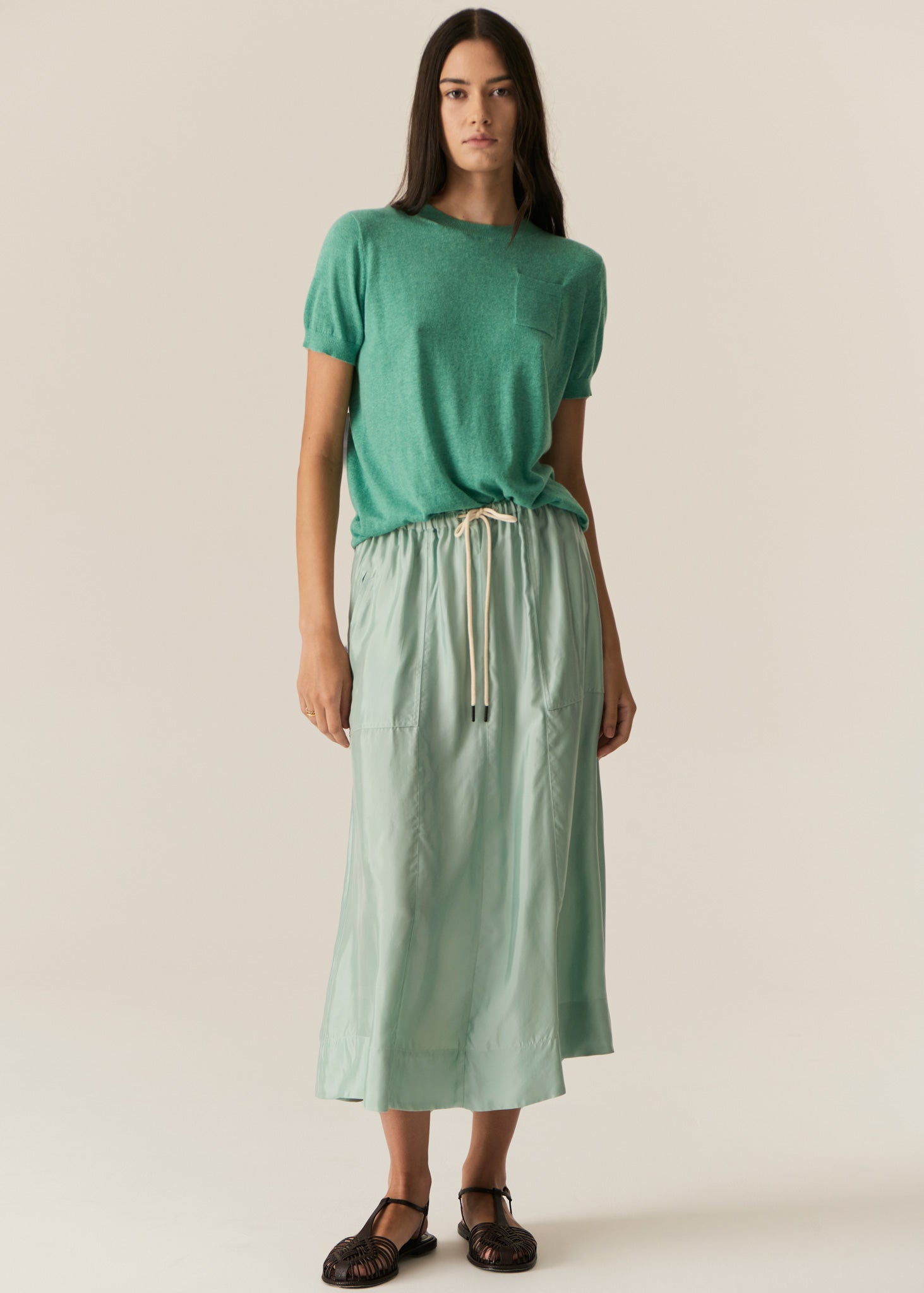 POL | Henri Tie Skirt | Green