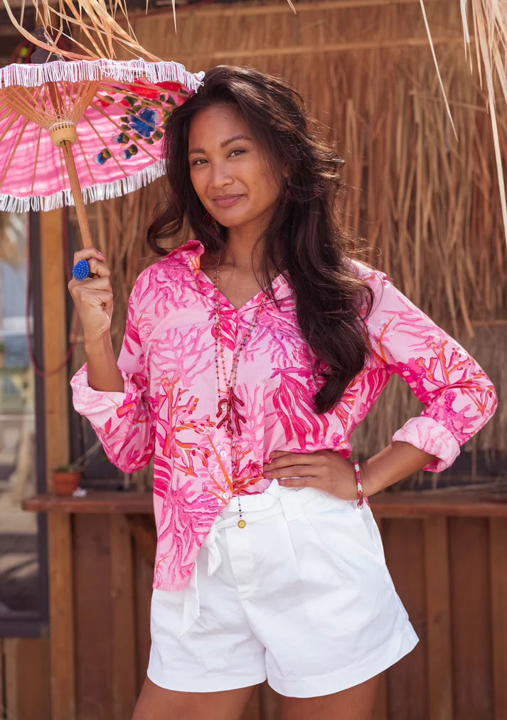Place du Soleil | Rosa Blouse | Pink/Multi