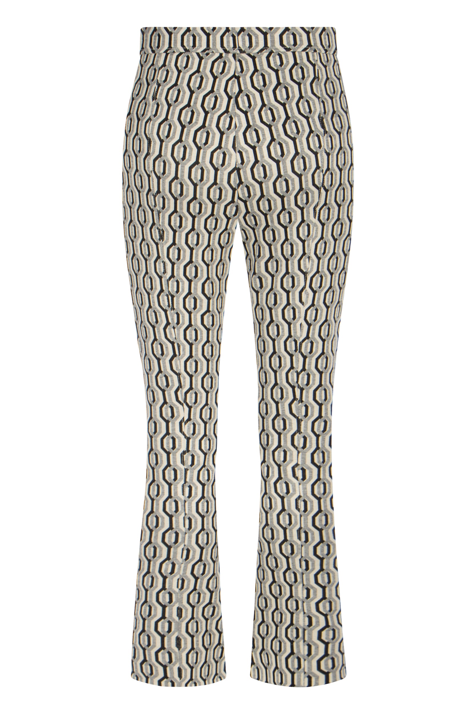 Raffaello Rossi | Macy 7/8 Jersey Jacquard Pant | Black Graphical