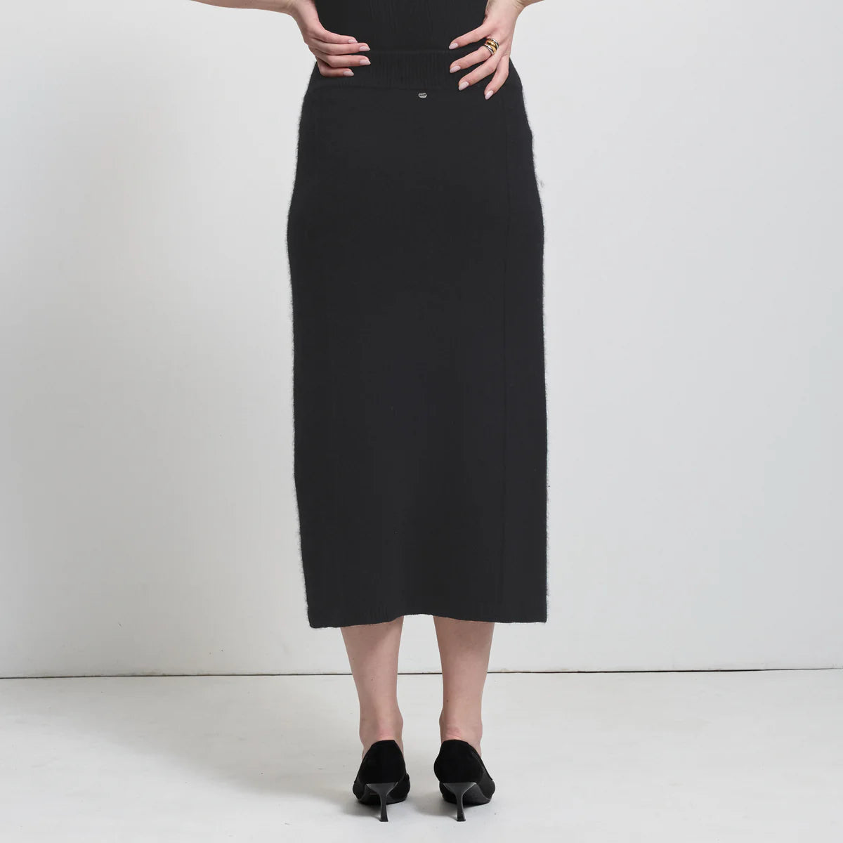 Raw by Raw | Claudine Knit Skirt | Jet Black