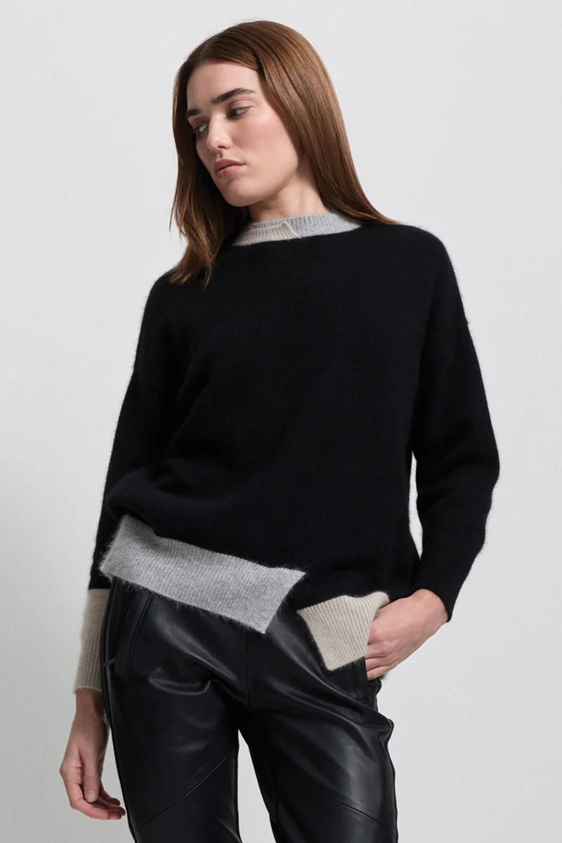 Raw by Raw | Milan Block Knit | Jet Black