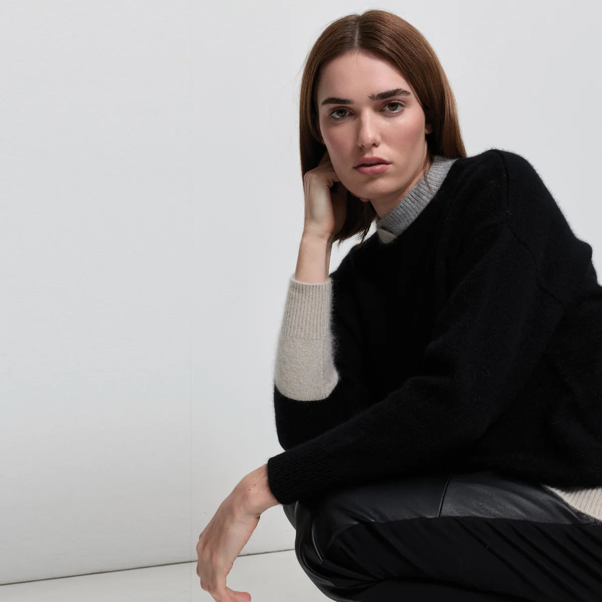 Raw by Raw | Milan Block Knit | Jet Black