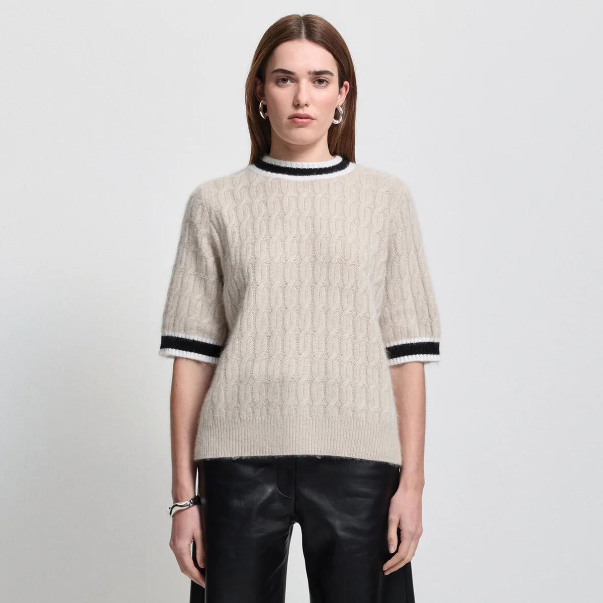 Raw by Raw | Theresa Short Sleeve Knit | Oyster