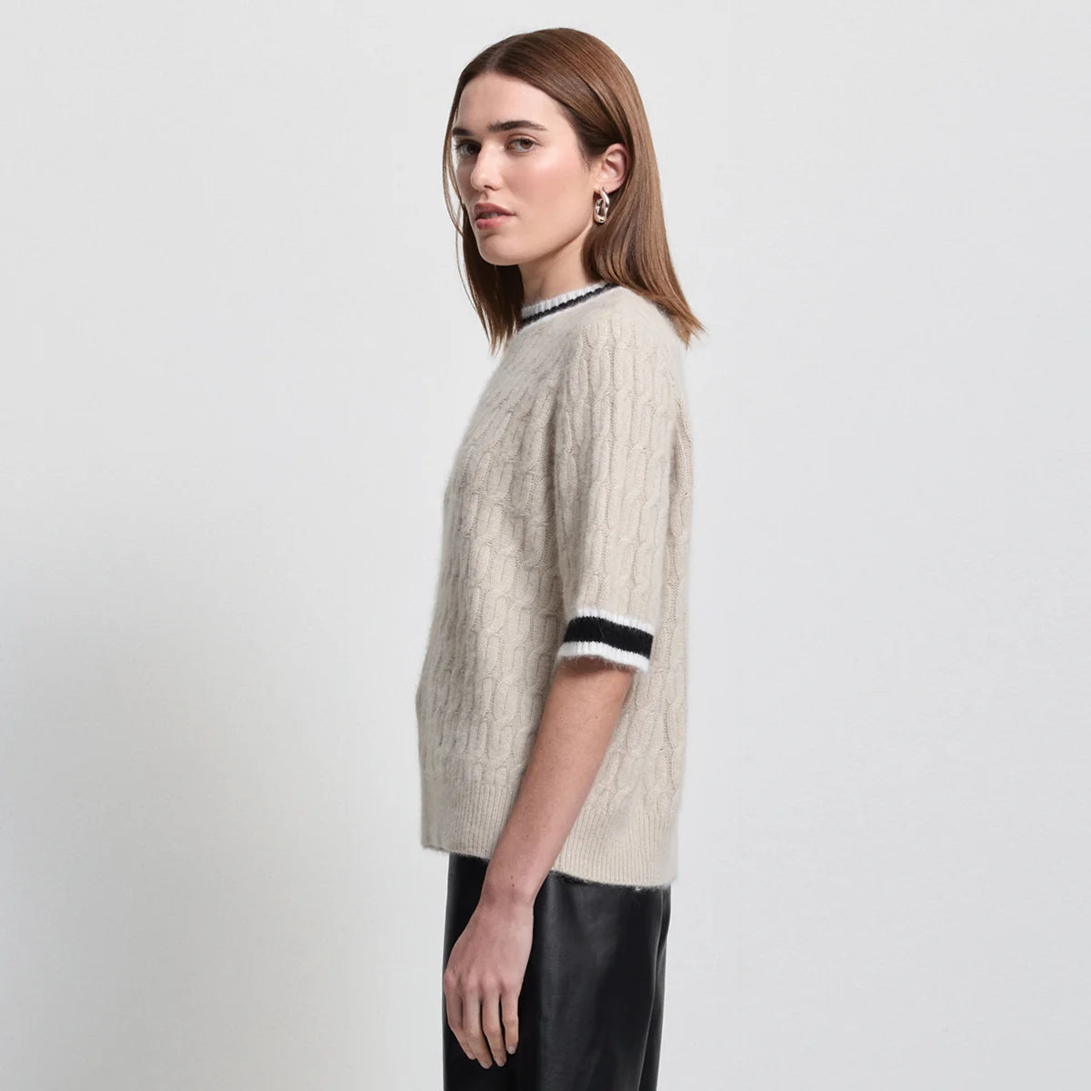 Raw by Raw | Theresa Short Sleeve Knit | Oyster