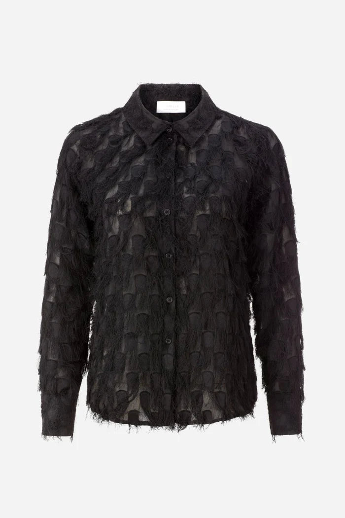 Rich & Royal | Blouse With Fringe Details | Black