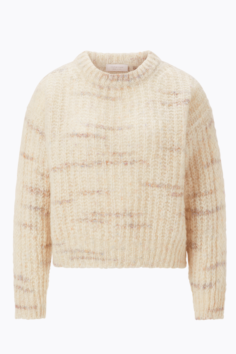 Rich & Royal | Cozy Crew Neck Sweater | Pearl White