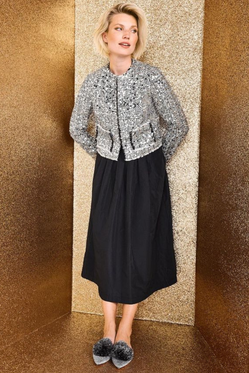 Rich & Royal | Parachute Midi Skirt | Black