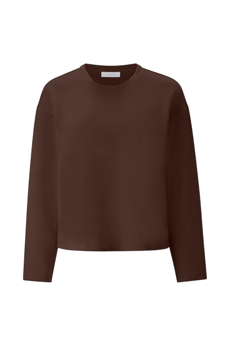 Rich & Royal | Tencel Peached Crew Neck | Espresso