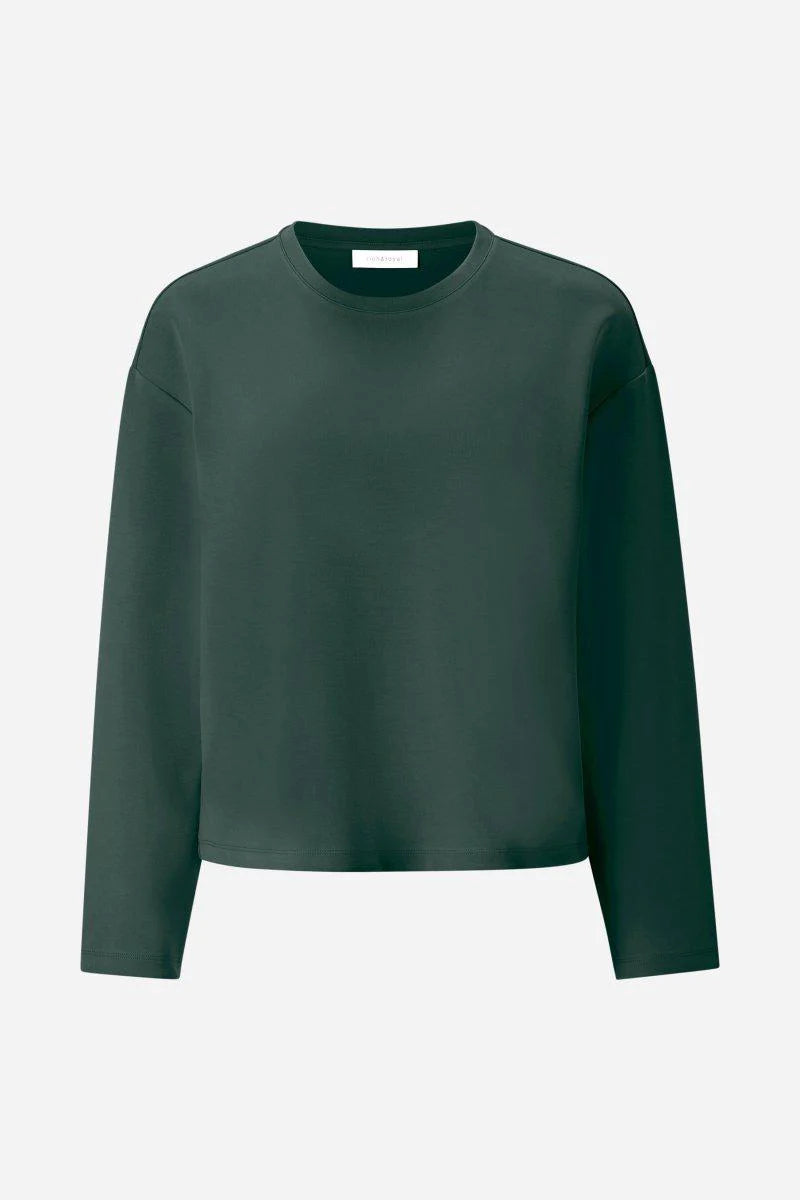 Rich & Royal | Tencel Peached Neck Sweater | Midnight Jade