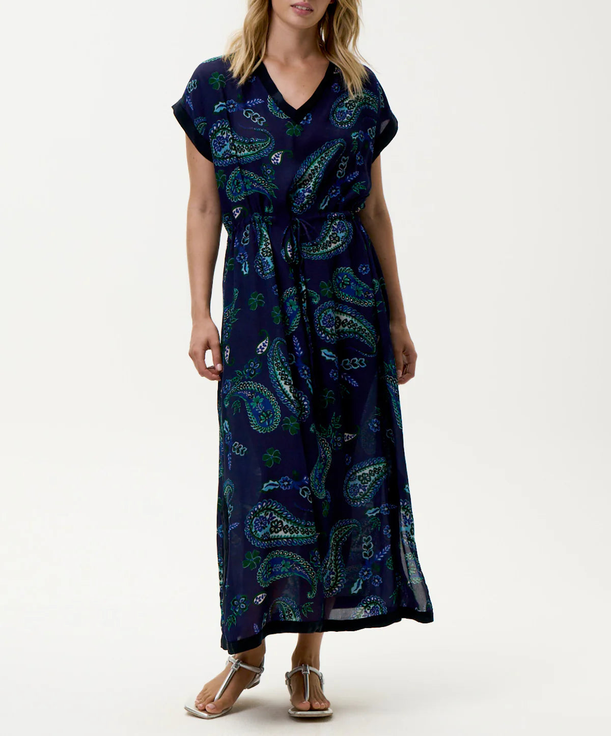 One Season I Sammi Hanalei Bay Dress I Navy Paisley
