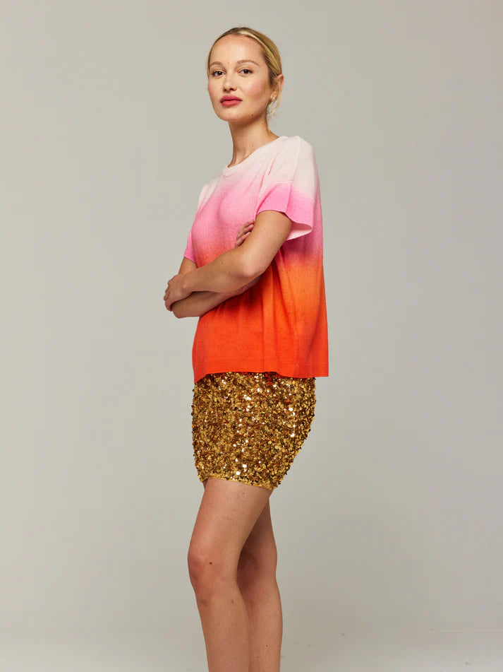 Brodie Knitwear | Pink Bali Print Tee