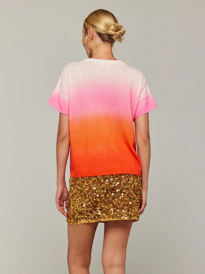 Brodie Knitwear | Pink Bali Print Tee