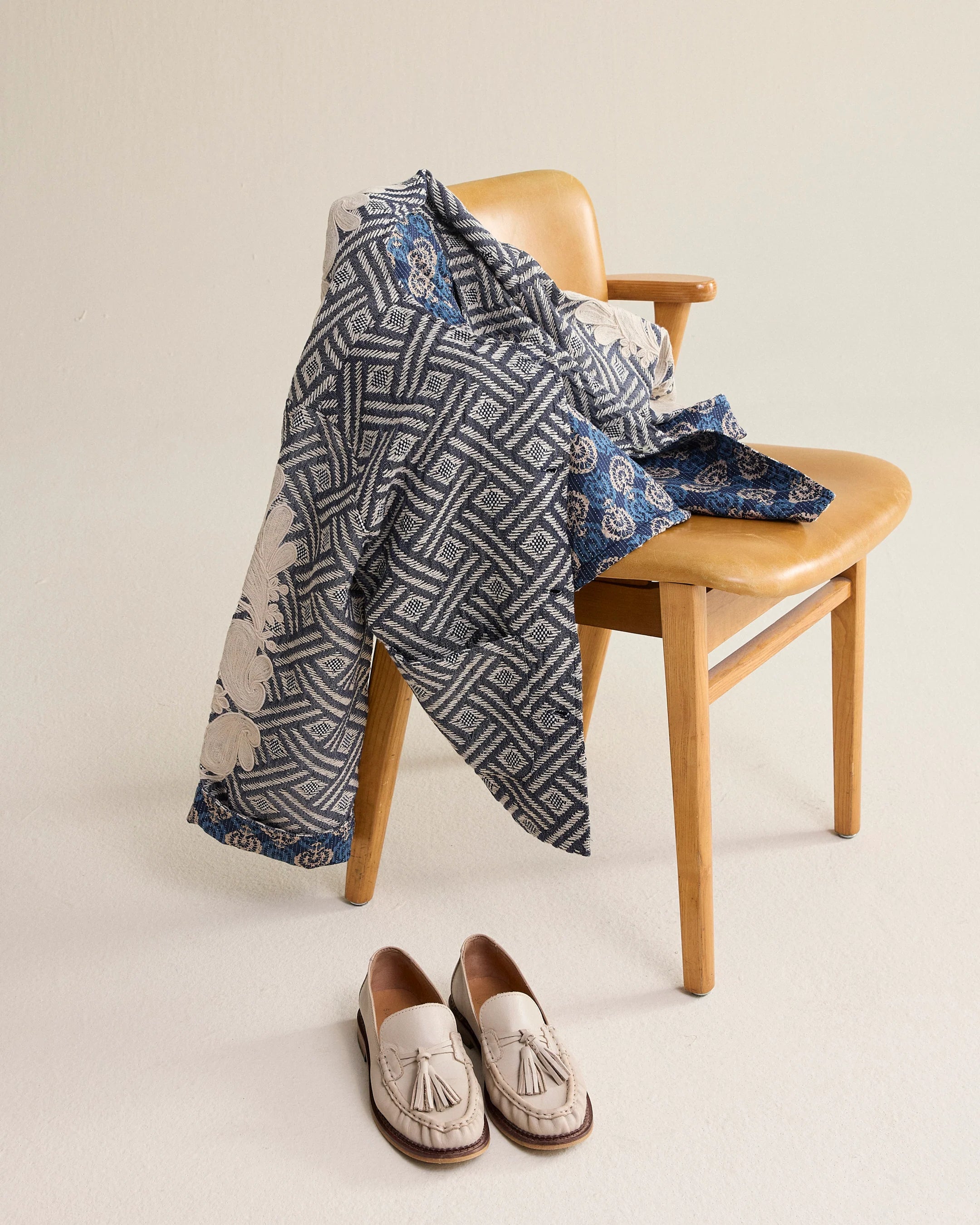 Summum | Jacquard Reversible Jacket | Blue