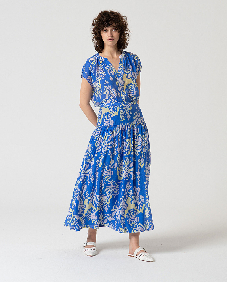 Surkana | Orvi V-Neck Top | Blue