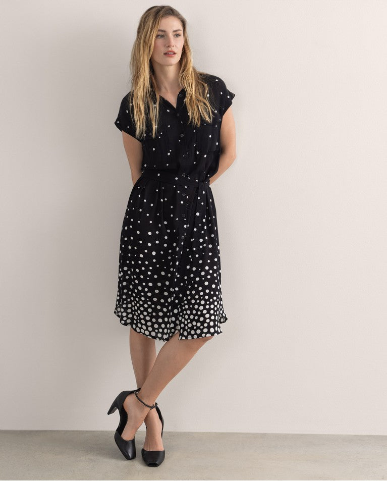 Surkana | Spot Dress | Black w/ White Spots
