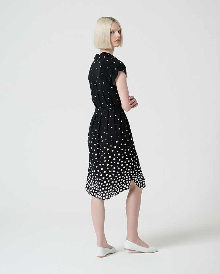 Surkana | Spot Dress | Black w/ White Spots